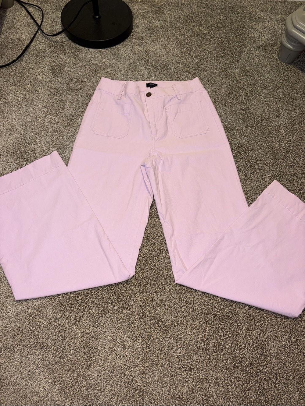 J. Crew Soft Light Purple Wide-Leg Pants